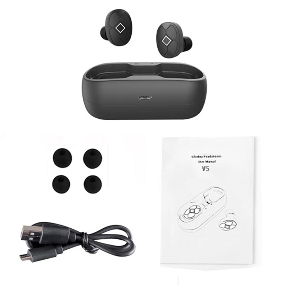 Музыка с микрофоном в ухо TWS мини HiFi стерео IPX4 Водонепроницаемый Bluetooth 5,0 Спортивная зарядная коробка беспроводные наушники для бега