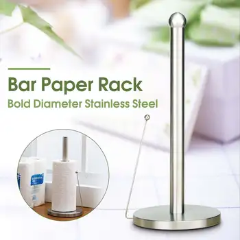 

Paper Towel Roll Holder Bathroom Kitchen Organiser Dispenser Tissues Freestanding Stainless Steel Paper Holder Metal Pole Stand
