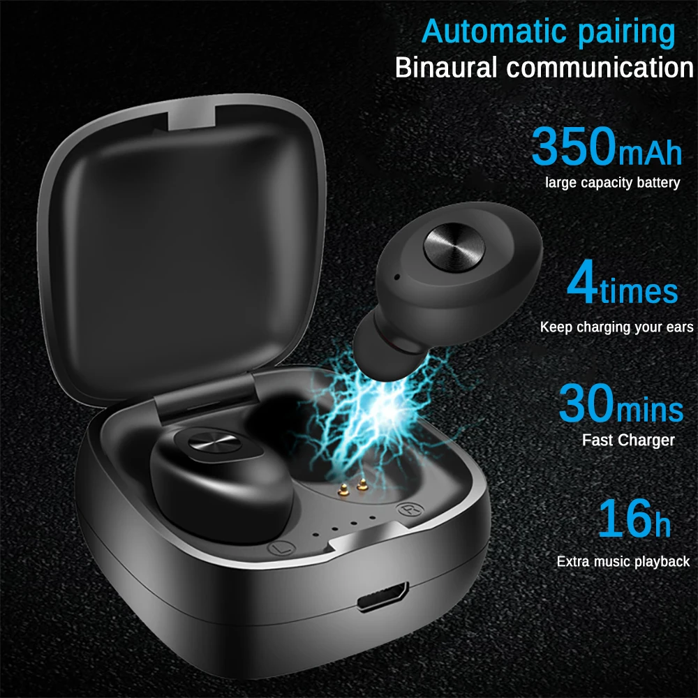 XG12 TWS Bluetooth 5 0 Earphone HIFI Sound Sport Earphones Stereo Wireless Earbus Handsfree Gaming Headset with Mic for Phone
