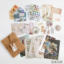  30 pcs/set Vintage Junk Journal paper Card Decorative Stationery Scrapbooking Diary Album Lable Retro Material Sticker Planner 