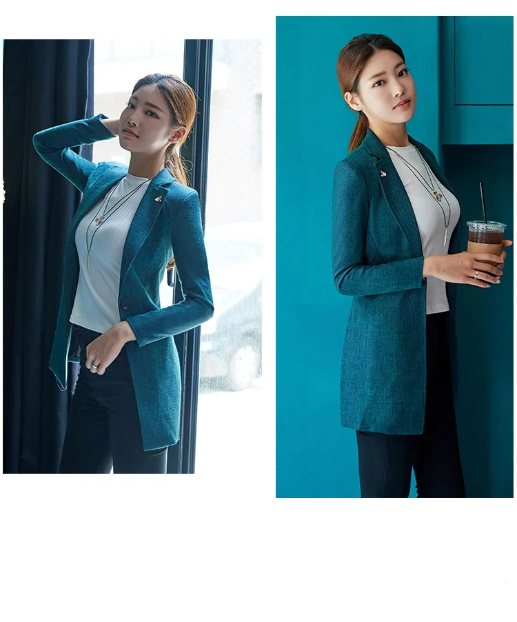 Pak jas vrouwen blazer2019 стиль для женщин lange mouw katoen en Linen casual vrouwen jas