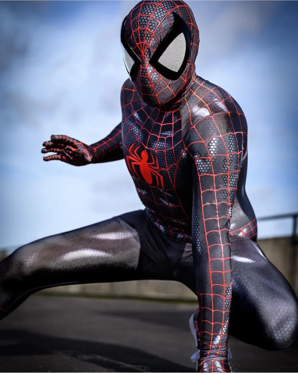 Человек-паук 3 Человек-паук raimi Косплей Костюм Питера Паркера супергерой зентай боди взрослый человек черный Человек-паук комбинезон Комбинезоны