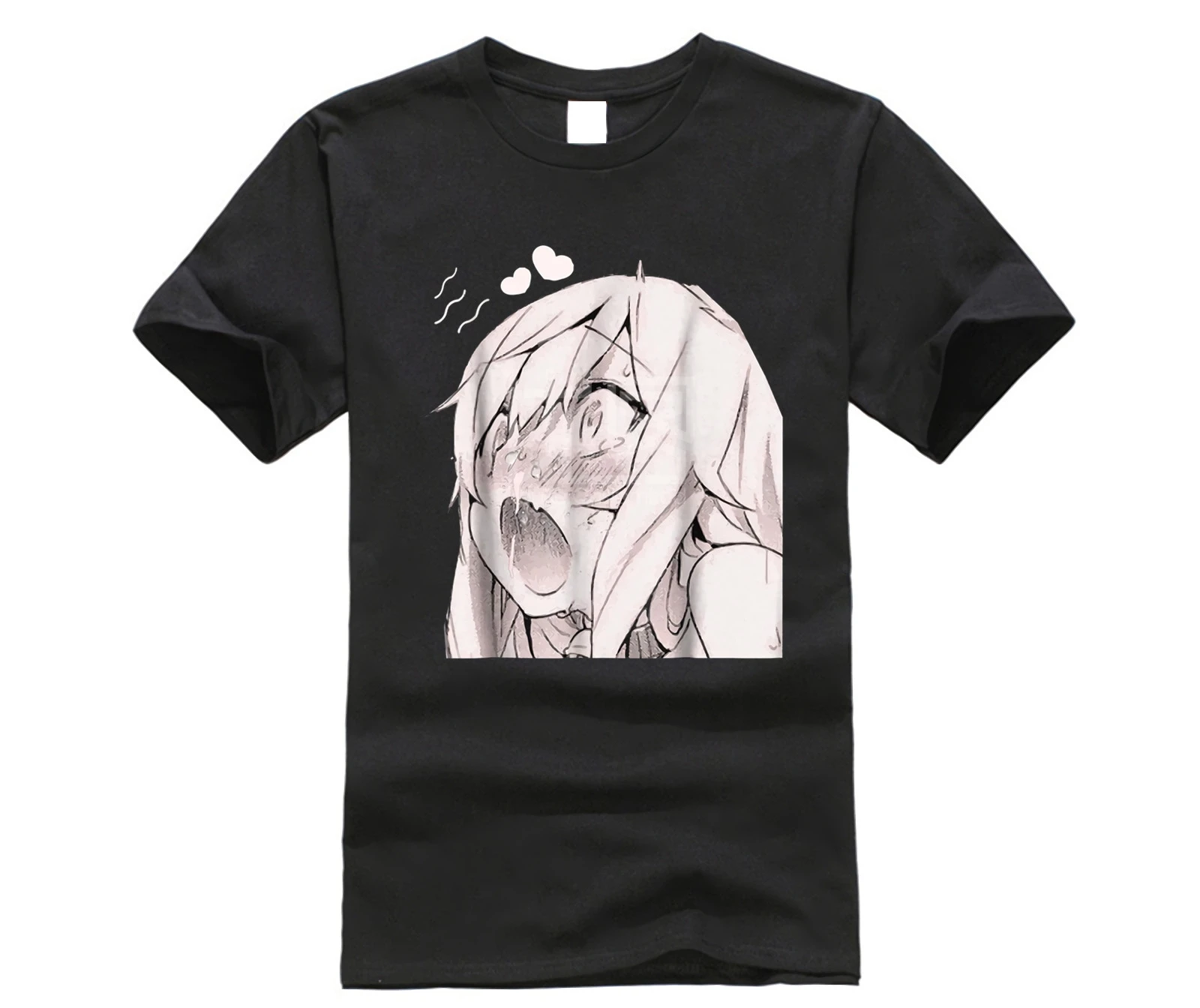 Брендовая мужская футболка Ahegao для манги аниме сексуальное лицо