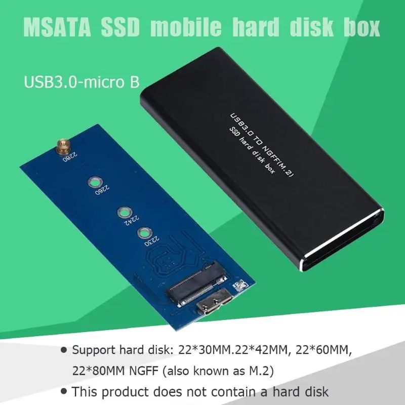 Мини SSD корпус USB 3,0 к NGFF M.2 адаптер HDD SSD жесткий диск корпус из алюминиевого сплава внешний жесткий диск чехол