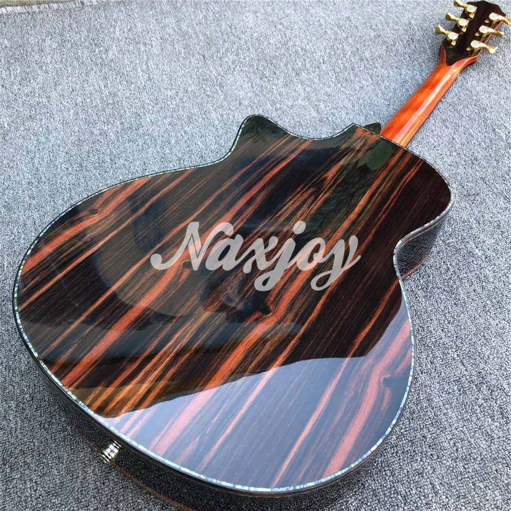 Фабрика на заказ Chaylor Cocobolo PS14 Акустическая гитара, настоящая инкрустация абалона гриф из черного дерева, твердая кедровая Акустическая гитара