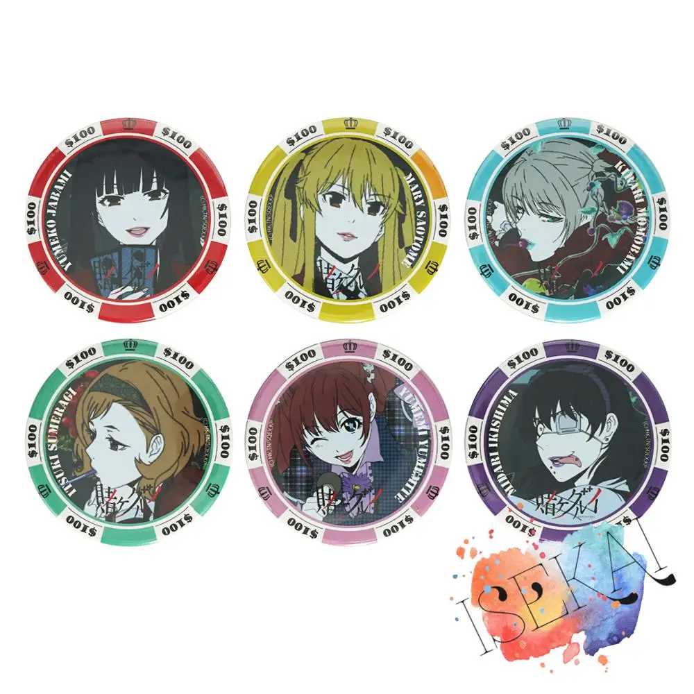Kakegurui значок аниме Yumeko Jabami Sayaka Kirari Runa Midari Mary Meari Kaede Itsuki Yumemi металлический брошь