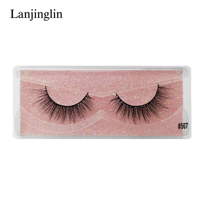 LANJINGLIN 10 пар, искусственные норковые ресницы оптом, натуральные длинные накладные ресницы для наращивания, объемные ресницы, пушистые мягкие ресницы - Цвет: 507W 10 PAIRS