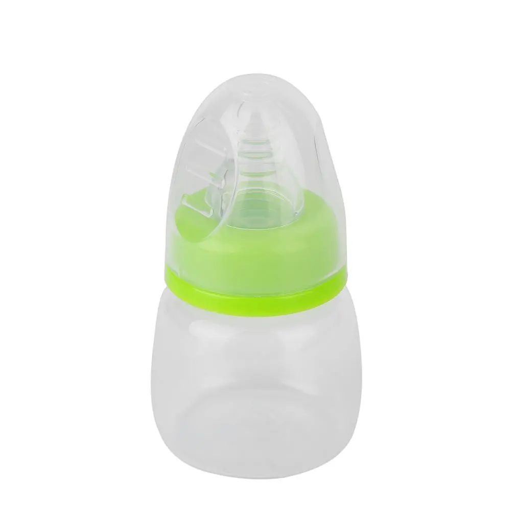 Green Feeding Bottle Фидер 60 мл PP для кормящих соков, молока, мини-бутылочка жесткости, детские бутылочки и соски, бренд, детское Кормление 0-18 месяцев - Цвет: Green Feeding Bottle