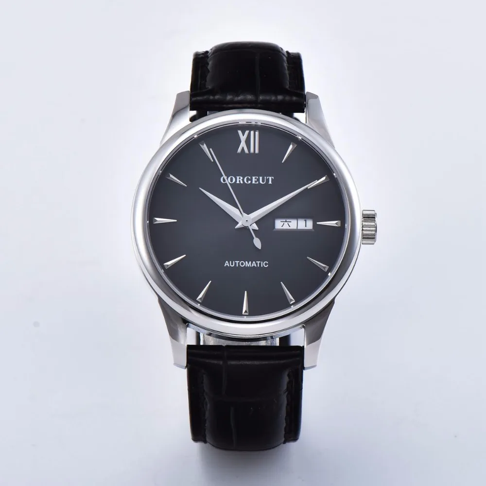 

Fashion Mechanical Watch Men Top Brand Luxury Male Clock leather calendar week Automatic mens watch Relogio Masculino