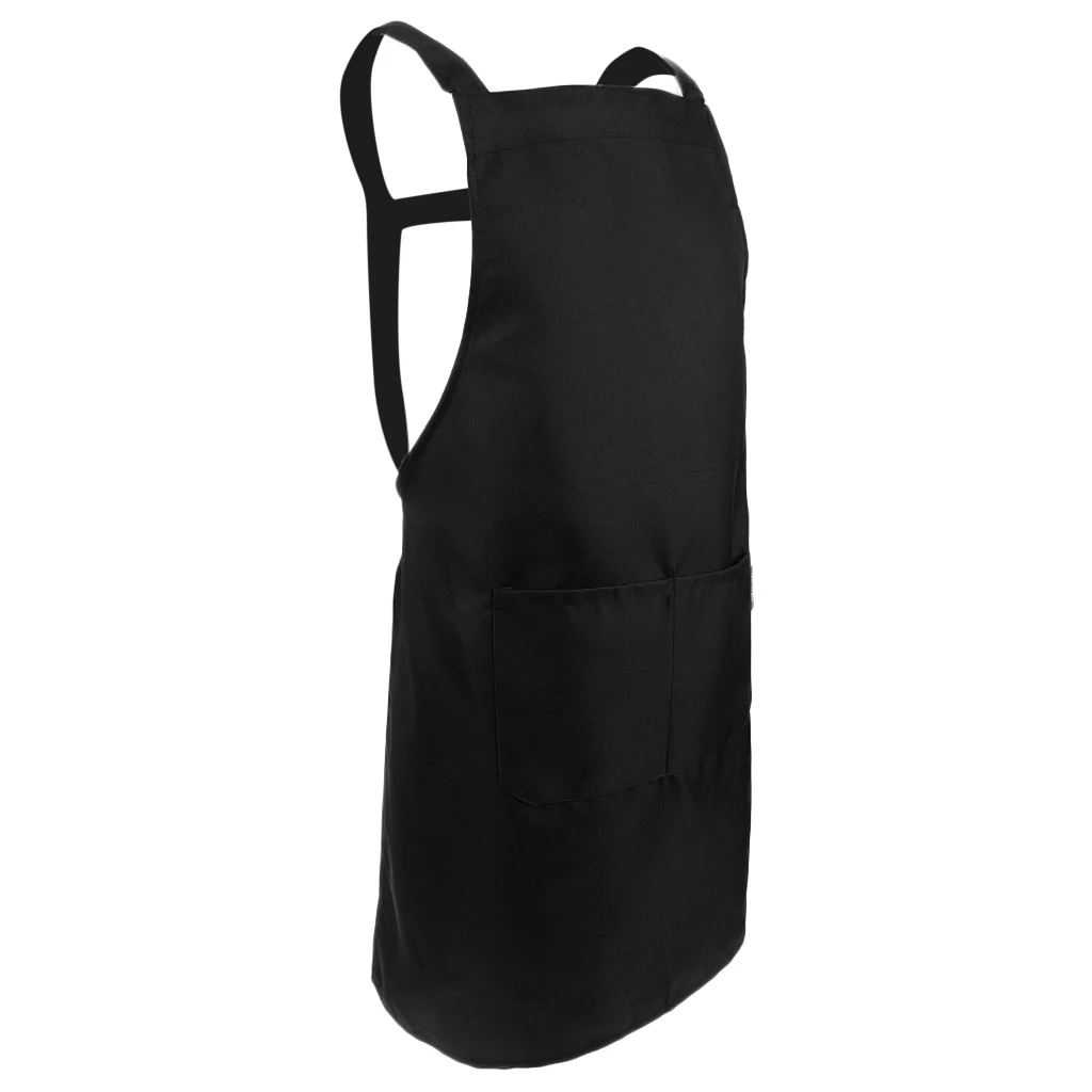 Unisex Cooking Kitchen Restaurant Bib Apron Dress 76*68cm Muti-color Pocket