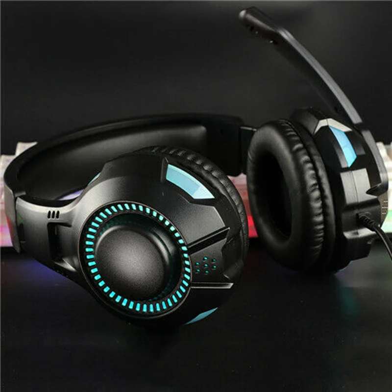 200CM Headphone Luminous Earphone Gaming Headset Mic Headphones With Stand For PC Laptop PS4 Slim Pro Xbox One