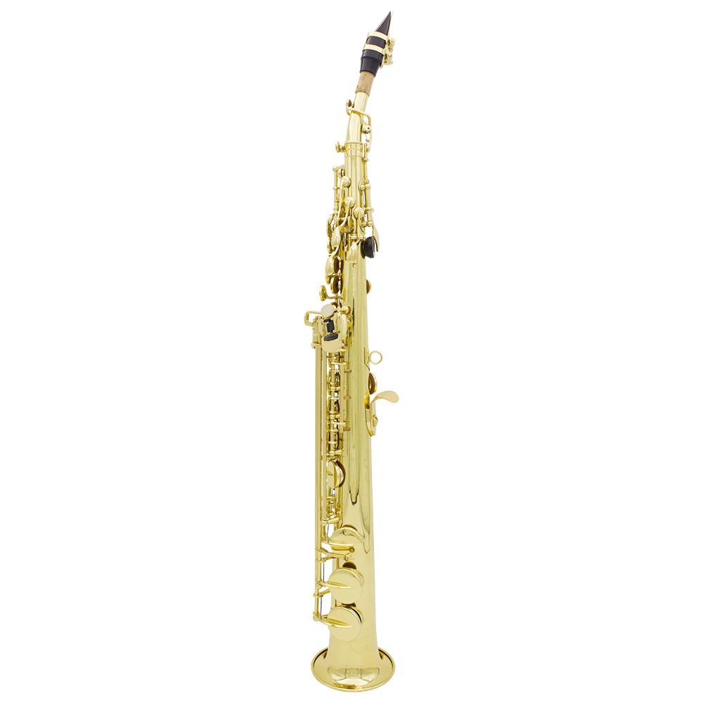 ЛАДЕ сопрано саксофон Bb латунный лакированный Золотой корпус и ключи с чехол для переноски духовой инструмент