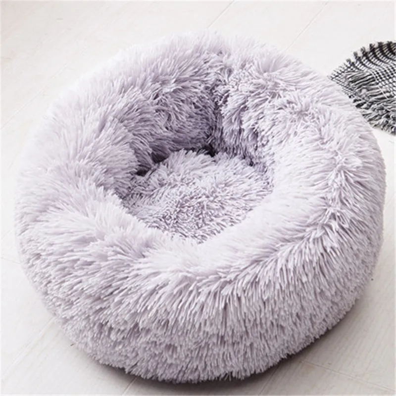 Soft Comfy Calming Dog Beds for Large Medium Small Dogs Puppy Labrador Amazingly Cat Marshmallow Bed Washable Plush Pet Bed - Цвет: light grey