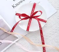 1CM Print Letters “Just For You ” Satin Ribbons Gift Packing Ribbons Wedding Party Decorative DIY Crafts supplies 45 meters/roll