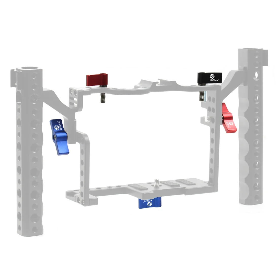 BGNing Aluminum Knob Screw Adapter 1/4 17mm Screw Length Rail Rod Slider Clamp Locking L Shape/T Shape Wrench Clamp Screws