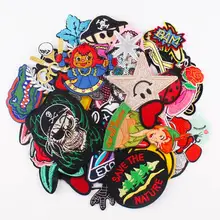 Pluaqi 20 шт./лот случайный смешанный патч с железом для аппликация на одежду вышитый значок нашивка полоски на одежде на заказ нашивки