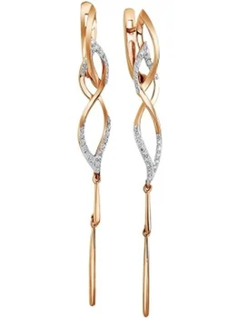 

Master brilliant earrings with 58 diamonds in red gold
