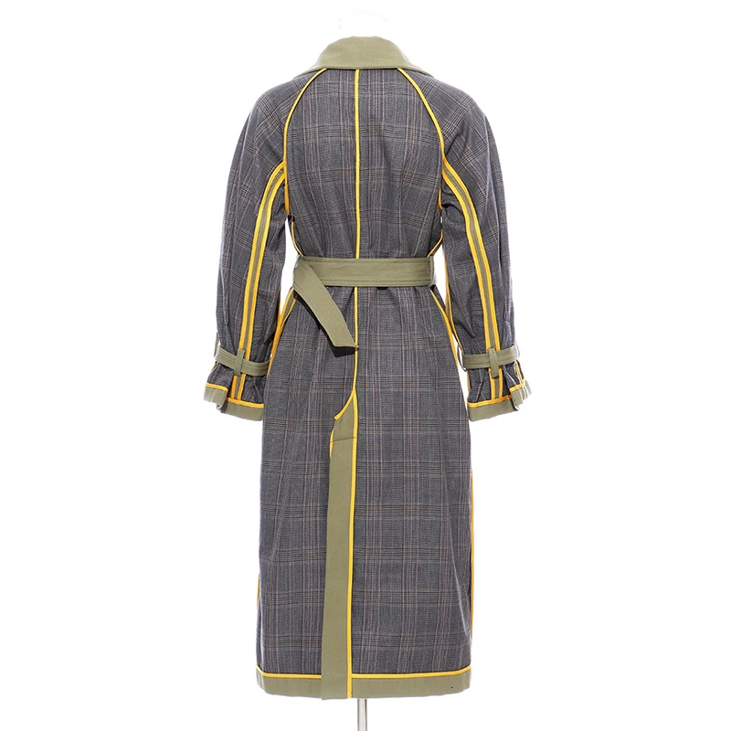 VGH Casual Patchwork Plaid Windbreaker For Women
