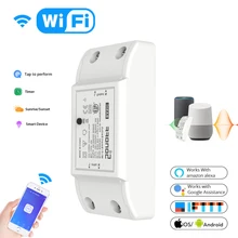 SONOFF – Module de commutateur intelligent WiFi BasicR2, sans fil, pour application Apple Android, pour ITEAD, bricolage, interrupteur d'éclairage Wifi, télécommande pour maison intelligente