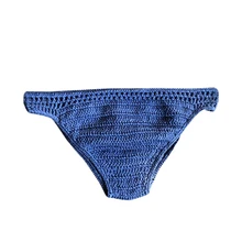 Женские сексуальные бикини, плавки, одноцветные, модные, облегающие, вязаные, с отверстиями, плавки, пляжная одежда