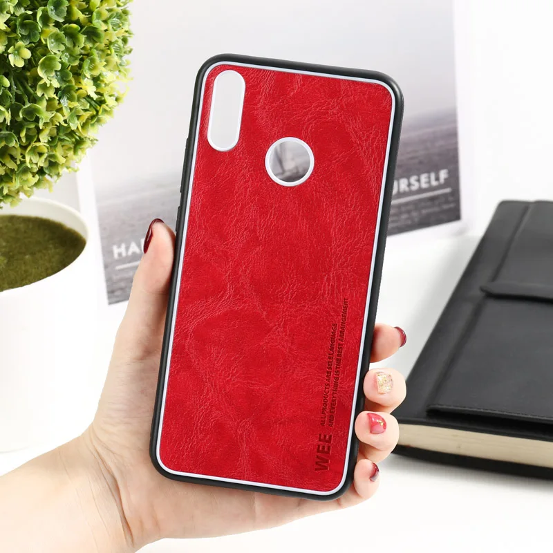 Для huawei Y9 Prime 2019 чехол из искусственной кожи мягкая задняя крышка Funda для Coque Bumper Y6