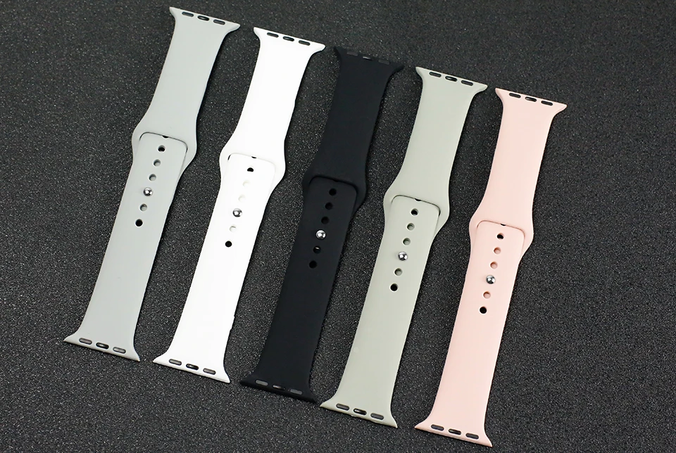 DIMU мягкий силиконовый спортивный ремешок для наручных часов Apple Watch Series 5/4/3/2/1 38 мм 42 мм резиновый ремешок для наручных часов iwatch, полосы серии 4 40 мм 44 мм