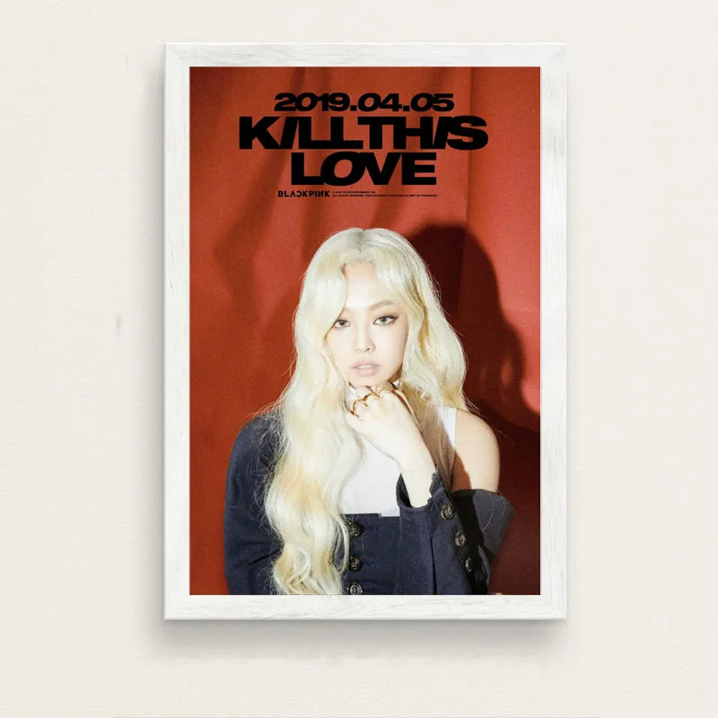 1 BLACKPINK Kill This Love K-POP музыкальная девушка группа мода альбом искусство холст живопись плакат настенный Декор для дома - Цвет: 1