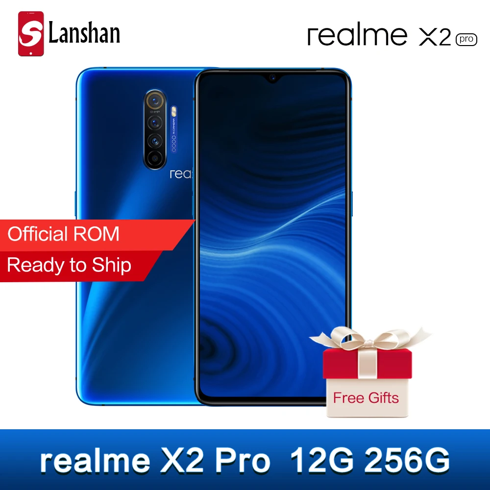 Realme X2 Pro X 2 12 Гб 256 ГБ Snapdragon 855 Plus флагманский мобильный телефон 6 5 дюймов 64 мп Quad Camera