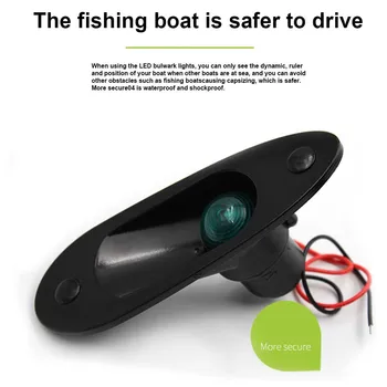 

2pcs Stainless Steel Waterproof Indicator Side Mount Marine Boat Signal Led Safe Yacht Durable Flush Sailing Navigation Light