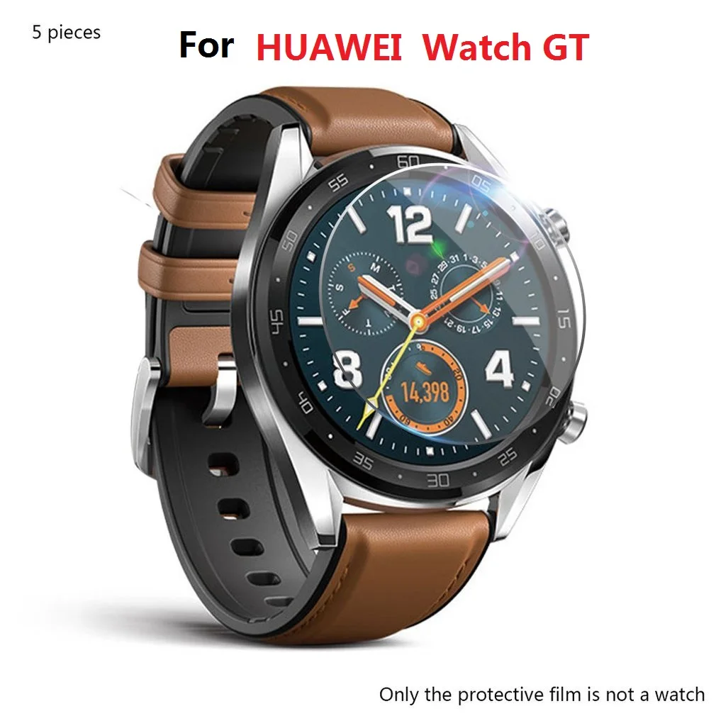 5 шт./лот закаленное стекло для Huawei Watch GT защита экрана 9H 2.5D Смарт часы Защитная