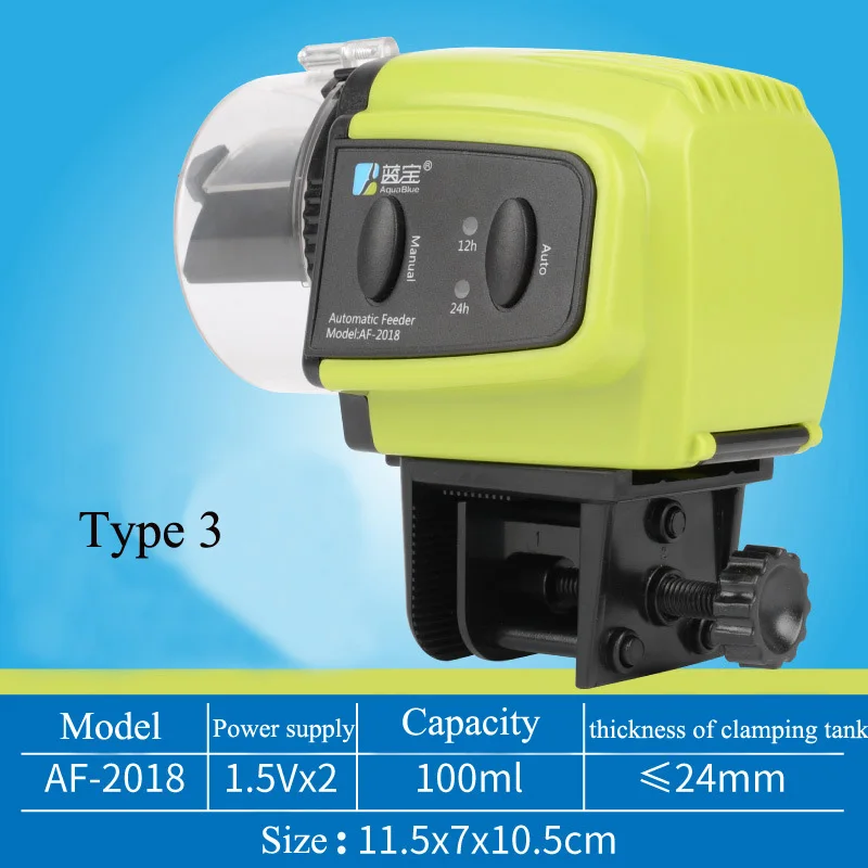 200ML Smart Automatic Fish Feeder Aquarium Fish Tank Accessories Auto Feeding Fish Feeder Dispenser