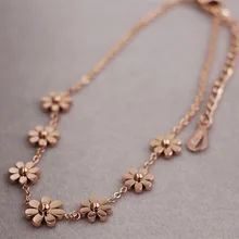 Новая мода полный цветок персонализированный браслет с подвесками для женщин роскошный розовое золото цвет пара нержавеющая сталь браслет ювелирные изделия