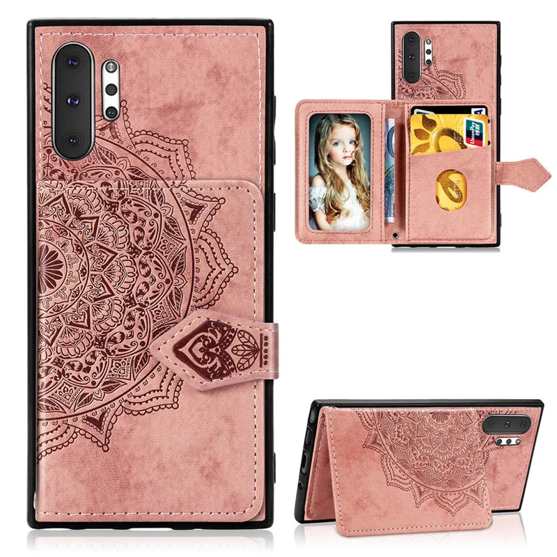 Чехол для телефона из ткани с отделениями для карт для samsung Galaxy S10E S10 S9 S8 Note 10 J4 J6 Plus S7 Edge Note 8 9