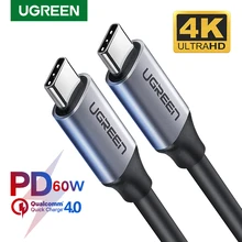 Ugreen Тип USB c 3.1 USB c штекерным Тип-C кабель Мужской быстро Зарядное устройство кабель для сяо 4c Nexus 5x, nexus 6 P, OnePlus 2, zuk Z1, Nokia N1