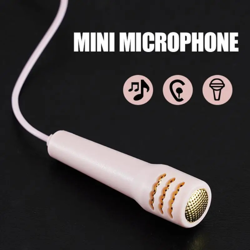 1pc Mini Karaoke Microphone With Earphones For Mobile Phones, Singing And  Karaoke