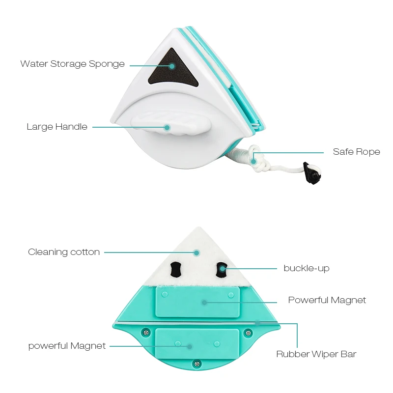 Двухсторонний Магнитный стеклоочиститель очиститель домашний мастер чистящие кисти инструменты оконная шайба с скребком очиститель