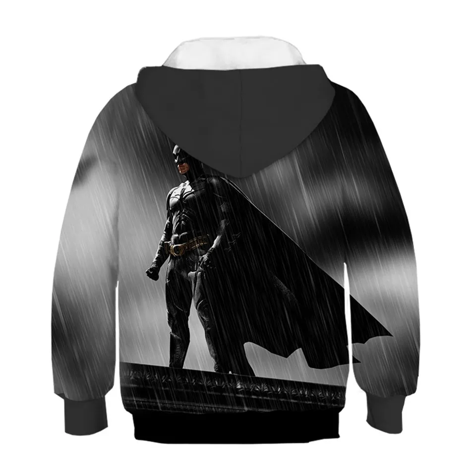 Коллекция года, осенние детские толстовки с 3D принтом супергероя из Аниме толстовки с рисунком Бэтмена и СУПЕРМЕНА для мальчиков и девочек детский пуловер, топы
