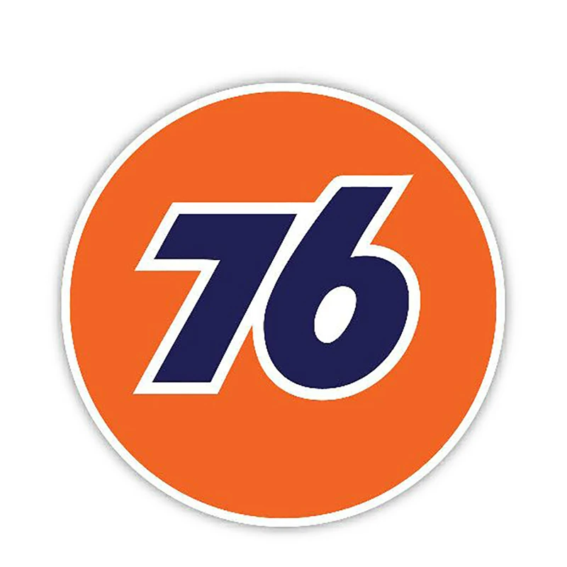 

SZWL 76 Gas Station Racing Car Sticker Funny JDM Stickers for Automobile Motorcycles Window Truck Door Decal Vinyl,12cm*12cm
