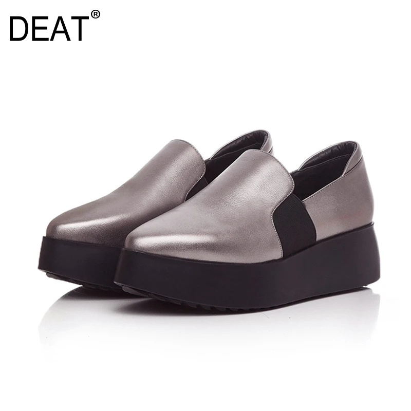 [DEAT] Sharp Toe Personality Causal Pu Leather Single Shoes High Heels Shoes Women New Spring Autumn Fashion Tide 10D887