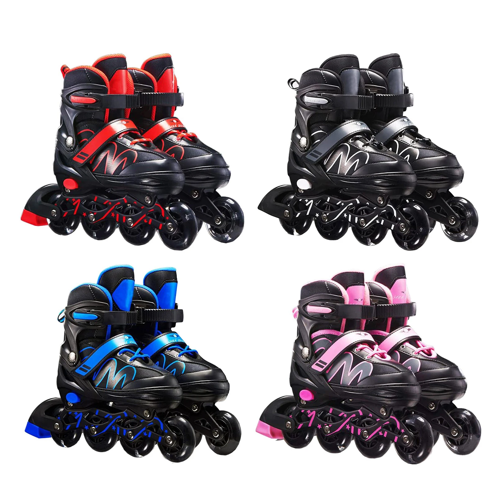 Kind Inline Skates Verstelbare Maten Rolschaatsen Triple Bescherming Ademend Roller Skate Shose Voor Beginner Volwassenen| | - AliExpress