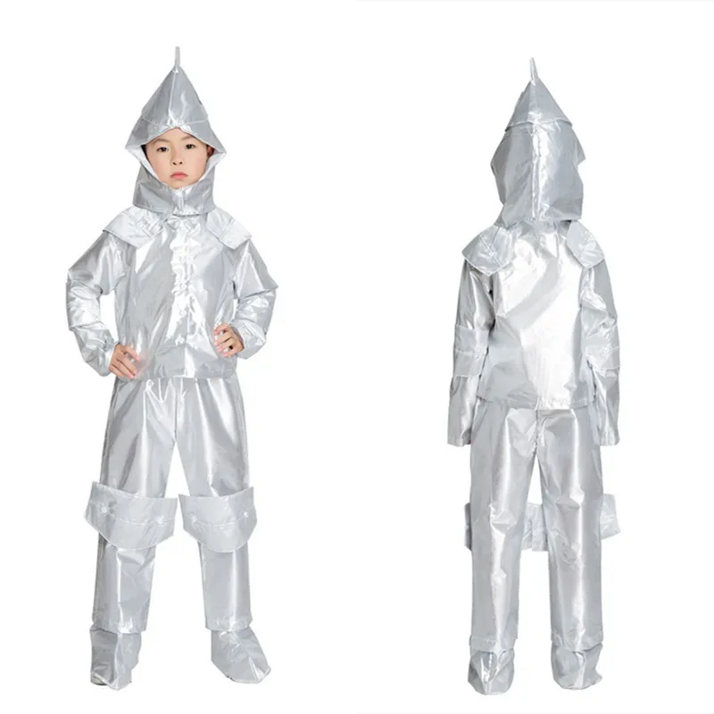 

COS Halloween Tin Man Clothing BOY'S Iron Man Suit Oz Classic Fairy Tale Performance Costume