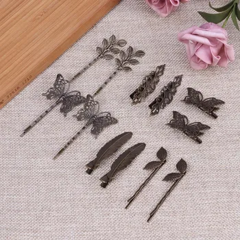 

12pcs Vintage Hair Clips Butterfly Leaf Hair Barrettes Hair Pins for Ladies and Girls