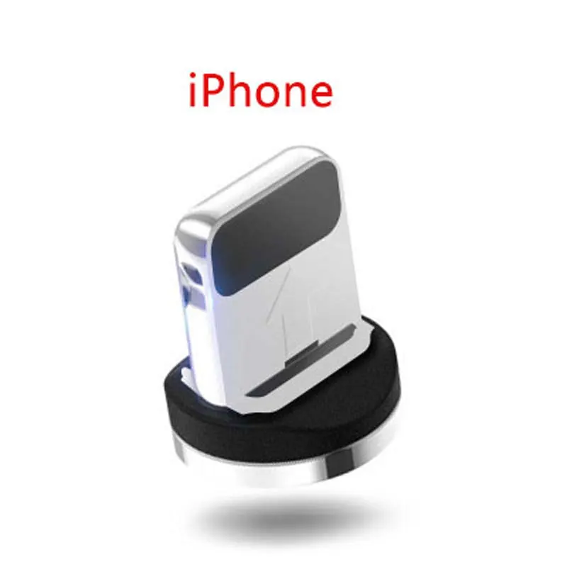 For iphone 3 в 1 светодиодный магнитный кабель для зарядного устройства Micro Usb, светящийся usb-кабель типа C для samsung S9 Plus iphone 5s 6 7 8 Oneplus 7 pro - Цвет: For iphone
