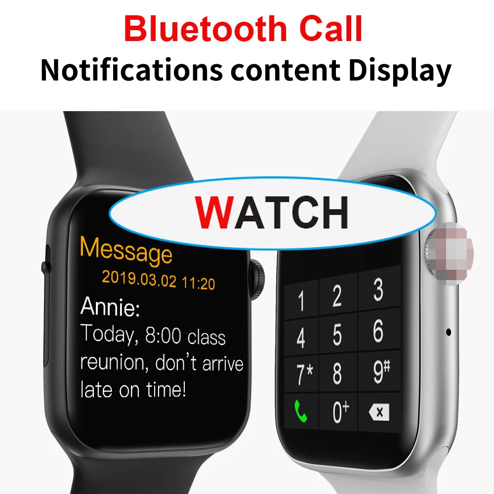 Bluetooth Call smartwatch iwo 8 pro w34 Series 5 ECG Heart Rate Blood Pressure smart watches men women for iPhone Android vs f10