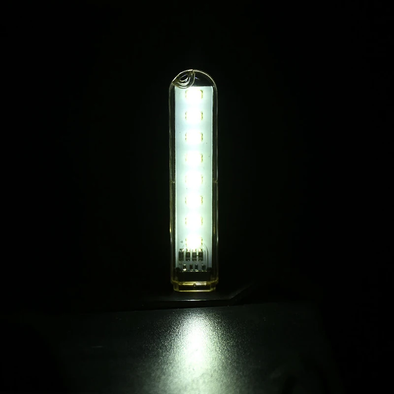 USB светодиодный мини-светильник с мобильным питанием DC5V 8 светодиодный компьютер для кемпинга Портативный Ночной USB гаджет освещение для ПК ноутбука - Испускаемый цвет: Белый