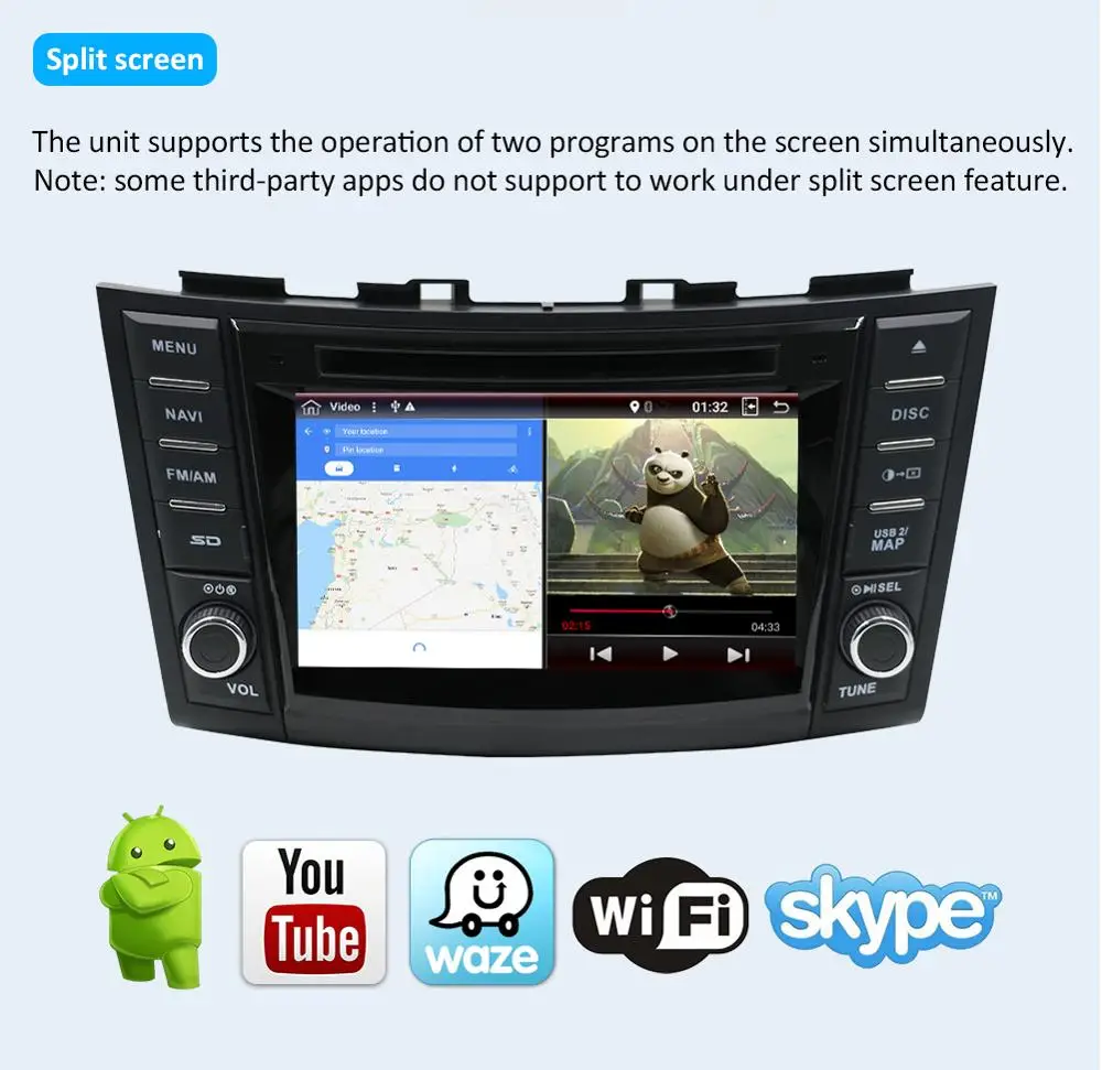 Flash Deal Octa CORE 2 Din Android 9.0 Car Dvd Player For Suzuki Swift 2011-2015 Radio Stereo GPS Navi Touch screen Control Free Camera Map 5