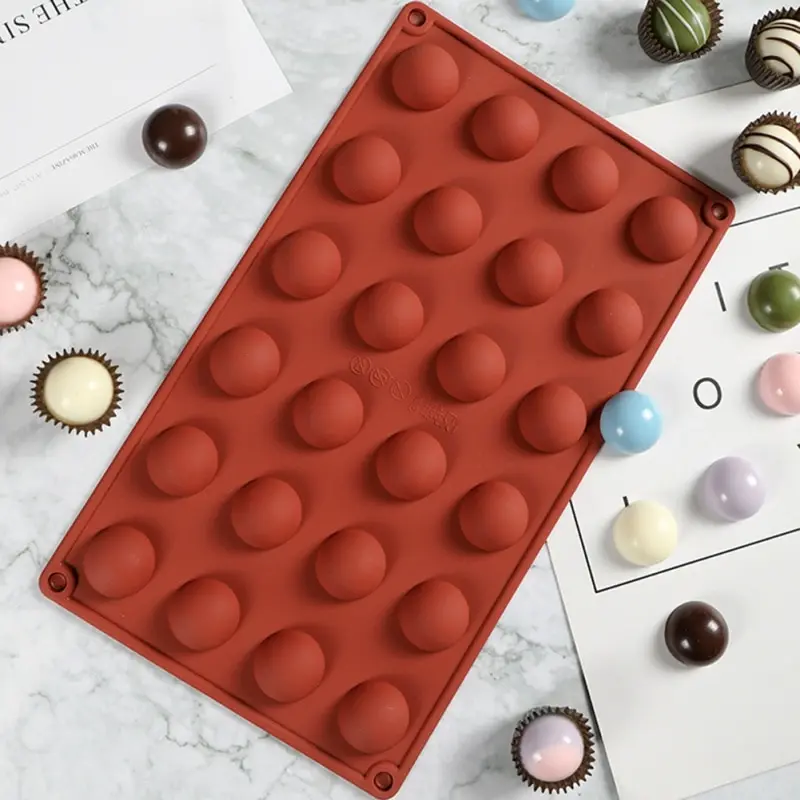 6/15/24 Отверстия в форме полушария силиконовая для шоколадных конфет формы Еда Класс Аксессуары для выпечки формы для выпечки Кухня гаджеты