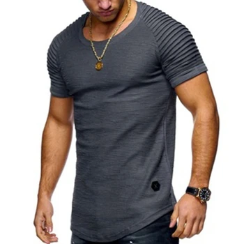 

Mens 2020 new summer fitness Bodybuilding cotton t-shirt gyms workout Short sleeve shirts Fashion leisure tees topsclothes