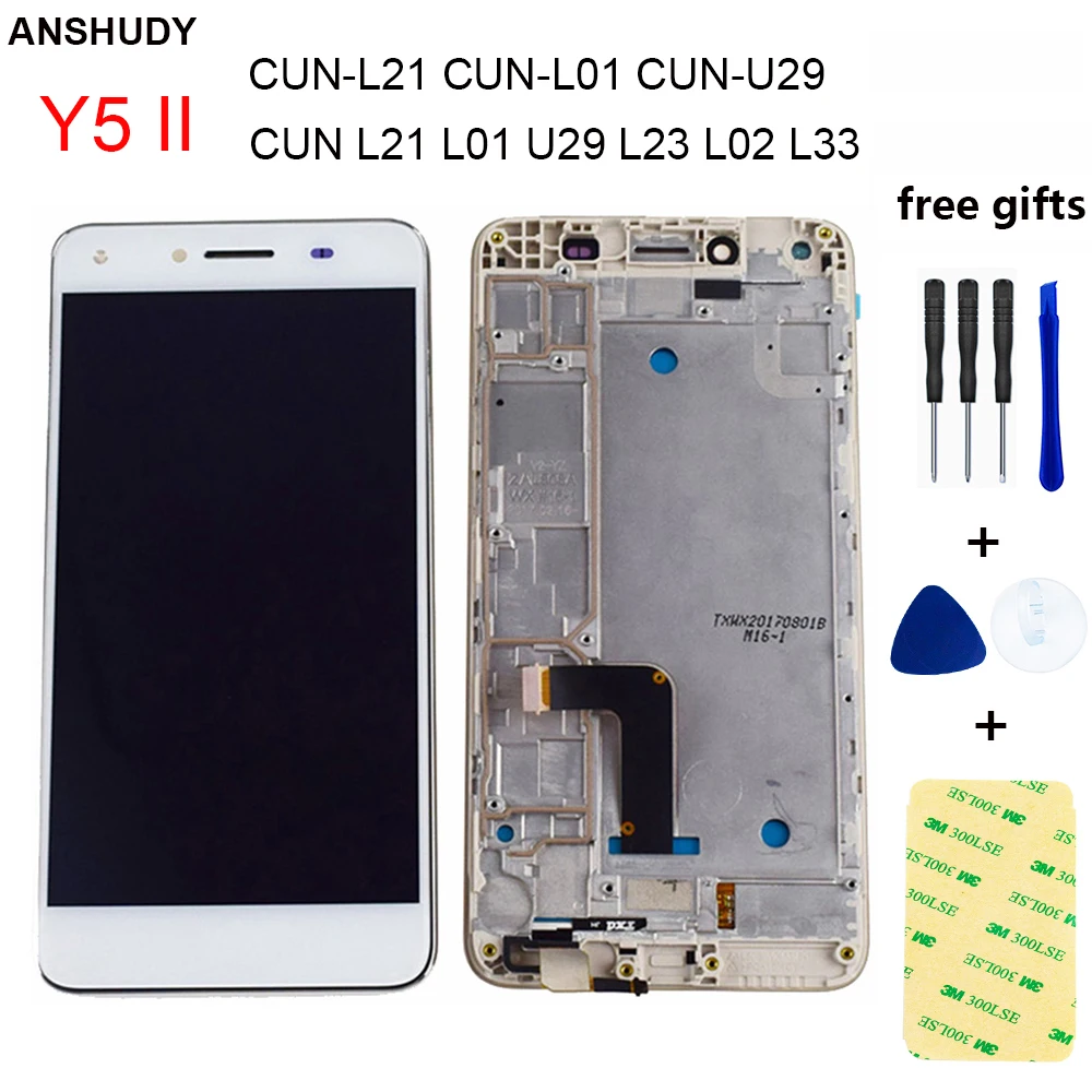 ЖК-дисплей для Huawei Y5 2 Y5II CUN U29 L21 L01 L02 L03 L22 L23 L33 LYO сенсорный экран дигитайзер в сборе