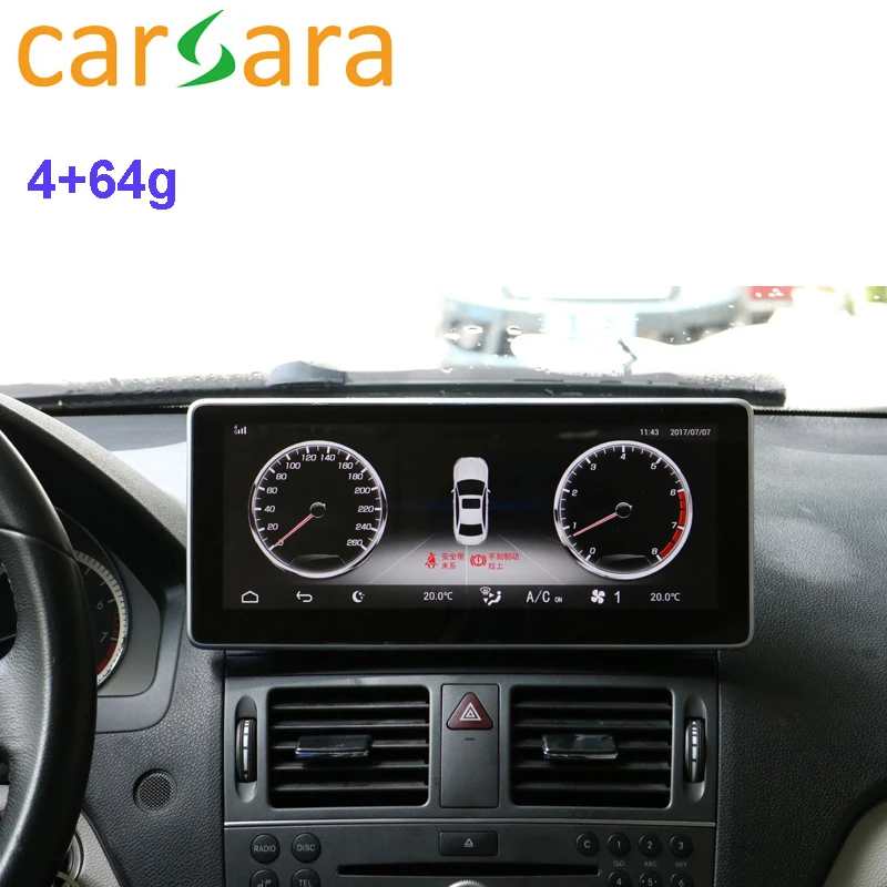 Автомобильный радиоприемник экран для Mercedes Ben z C CLASS W204 GLC W205 2008 до 2018 4 Гб ОЗУ 64